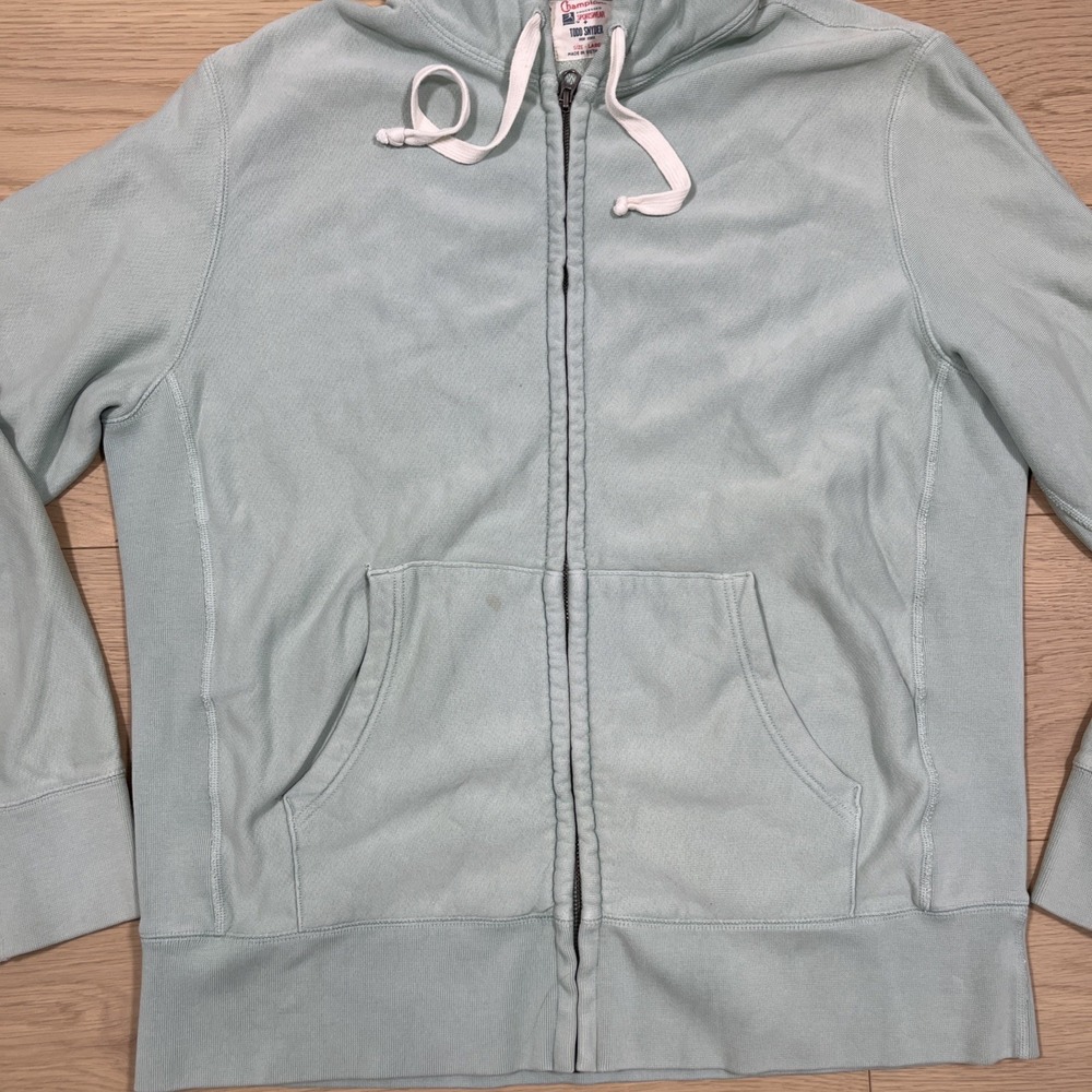 Champion x Todd Snyder Processed Sportswear full-zip hoodie Mint Size Large - Picture 3 of 16